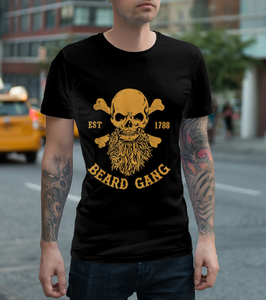 BEARD GANG EST 1788 Skull and Crossbones T-Shirt