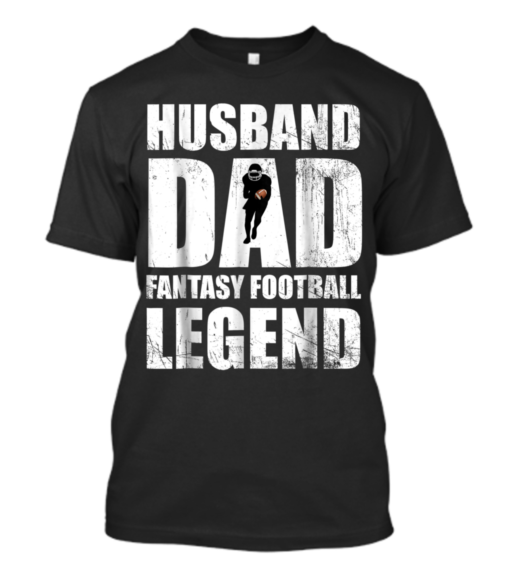 Husband Dad Fantasy Football Legend With Football Player T-Shirt