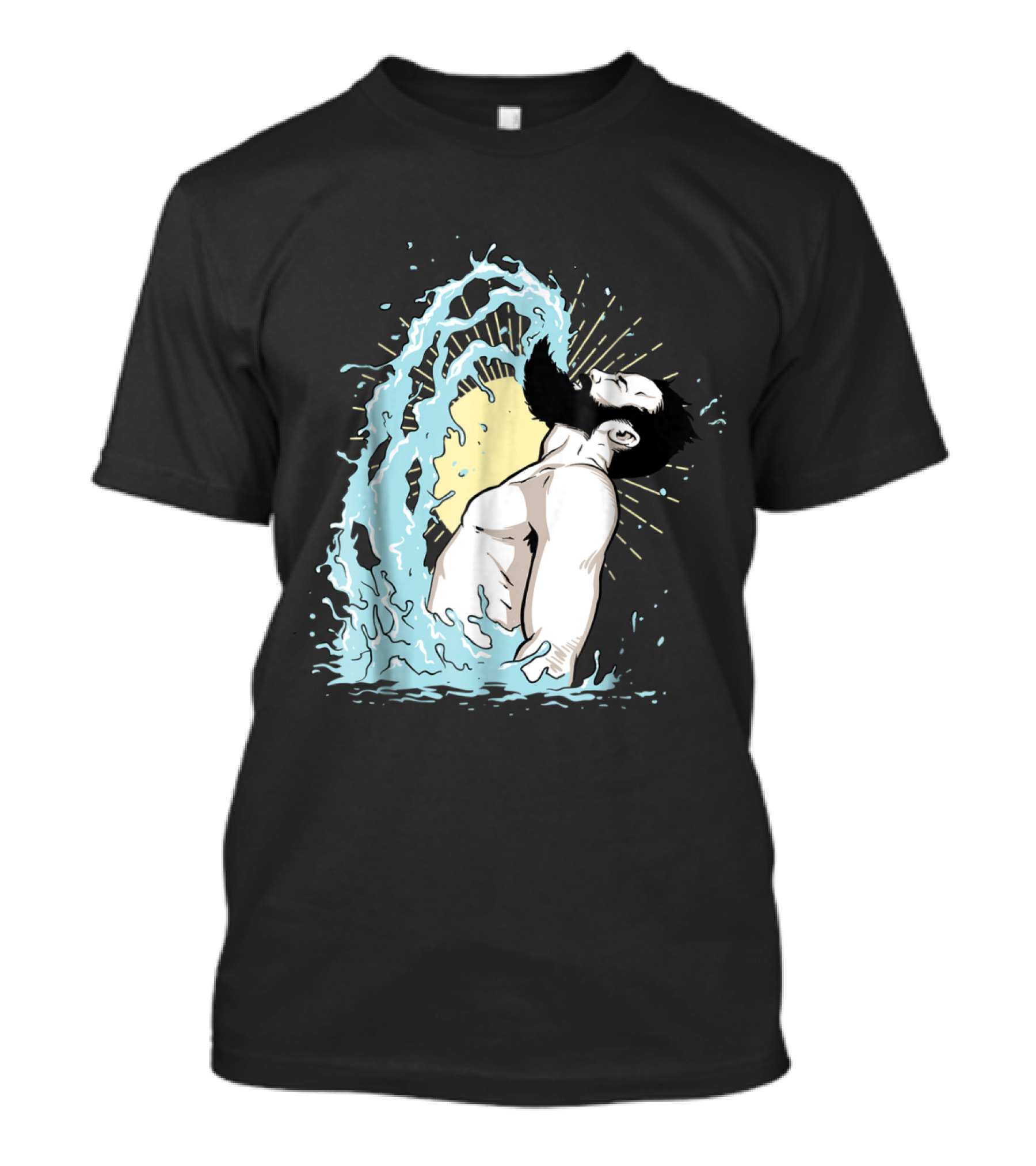 Bearded Groomed Hairy Beard Water Splash T-Shirt