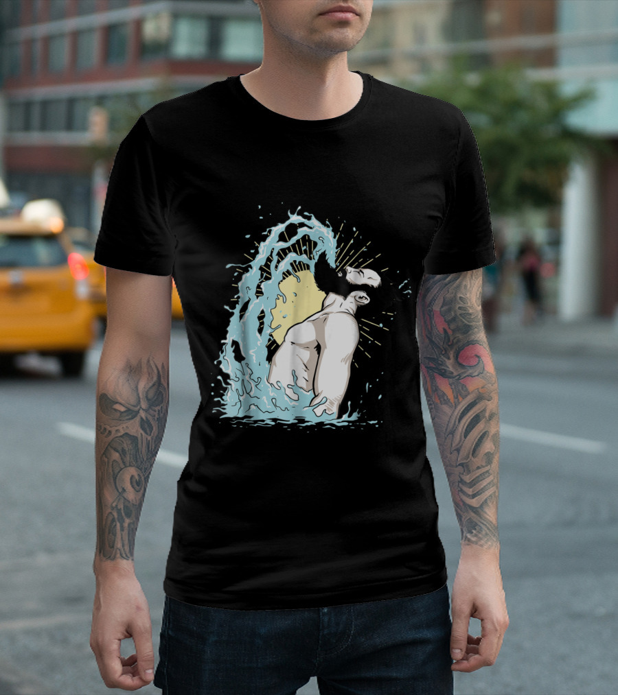 Bearded Groomed Hairy Beard Water Splash T-Shirt