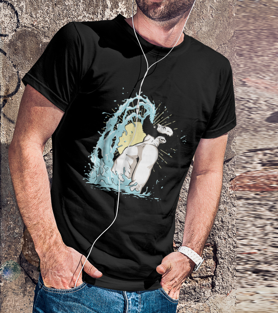 Bearded Groomed Hairy Beard Water Splash T-Shirt