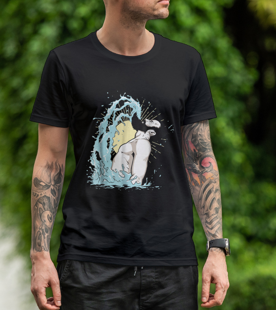 Bearded Groomed Hairy Beard Water Splash T-Shirt