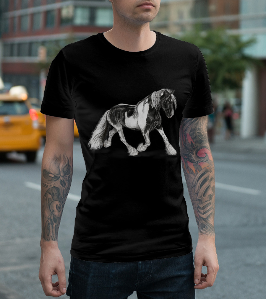 Beautiful Majestic Gypsy Vanner Stallion Horse T-Shirt
