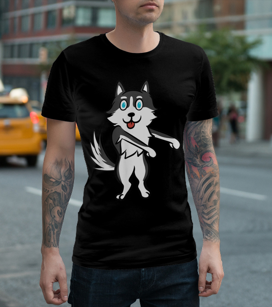Husky Floss Dance Funny Animal Move Flossing T-Shirt