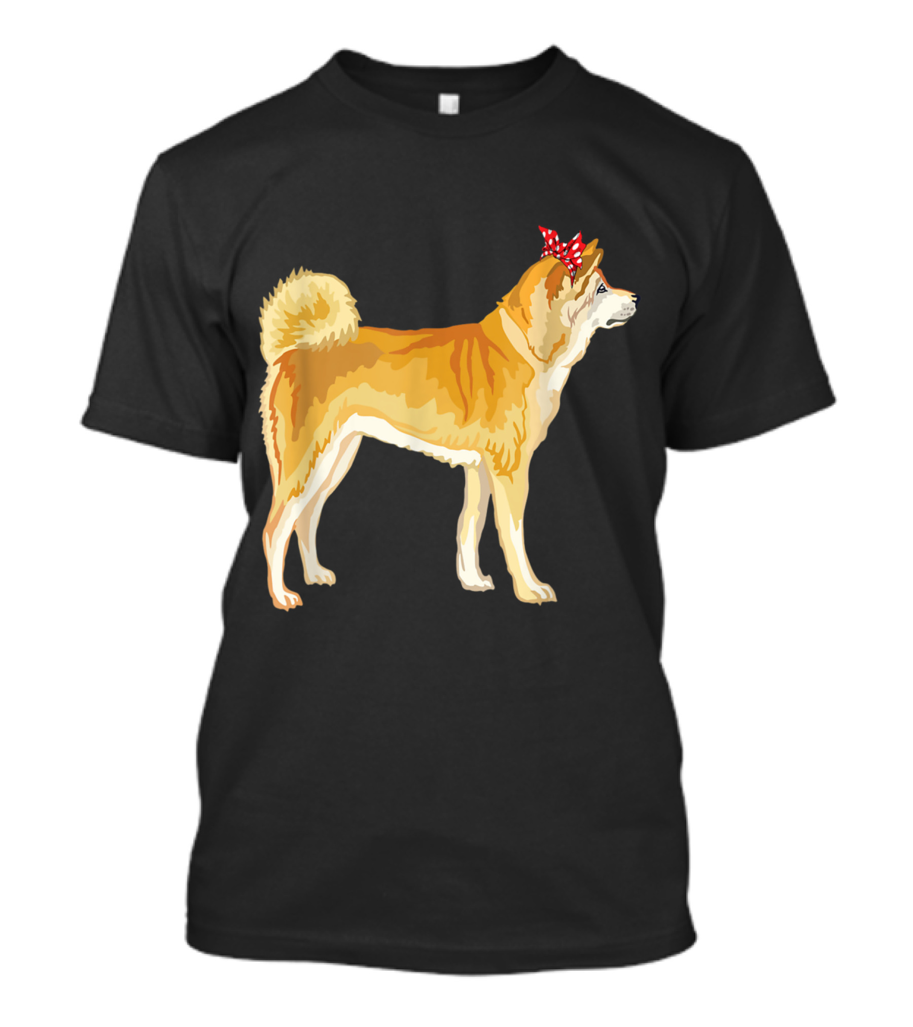 Funny Akita Inu Mom With Red Bandana Dog T-Shirt