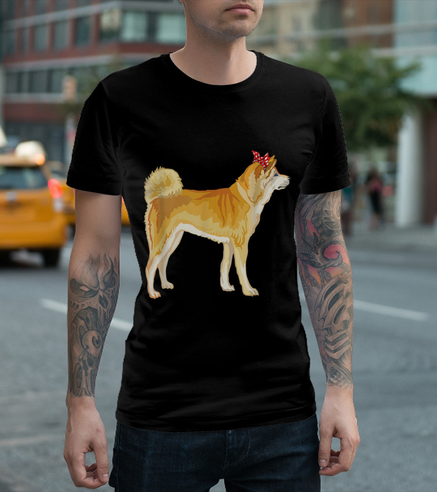 Funny Akita Inu Mom With Red Bandana Dog T-Shirt