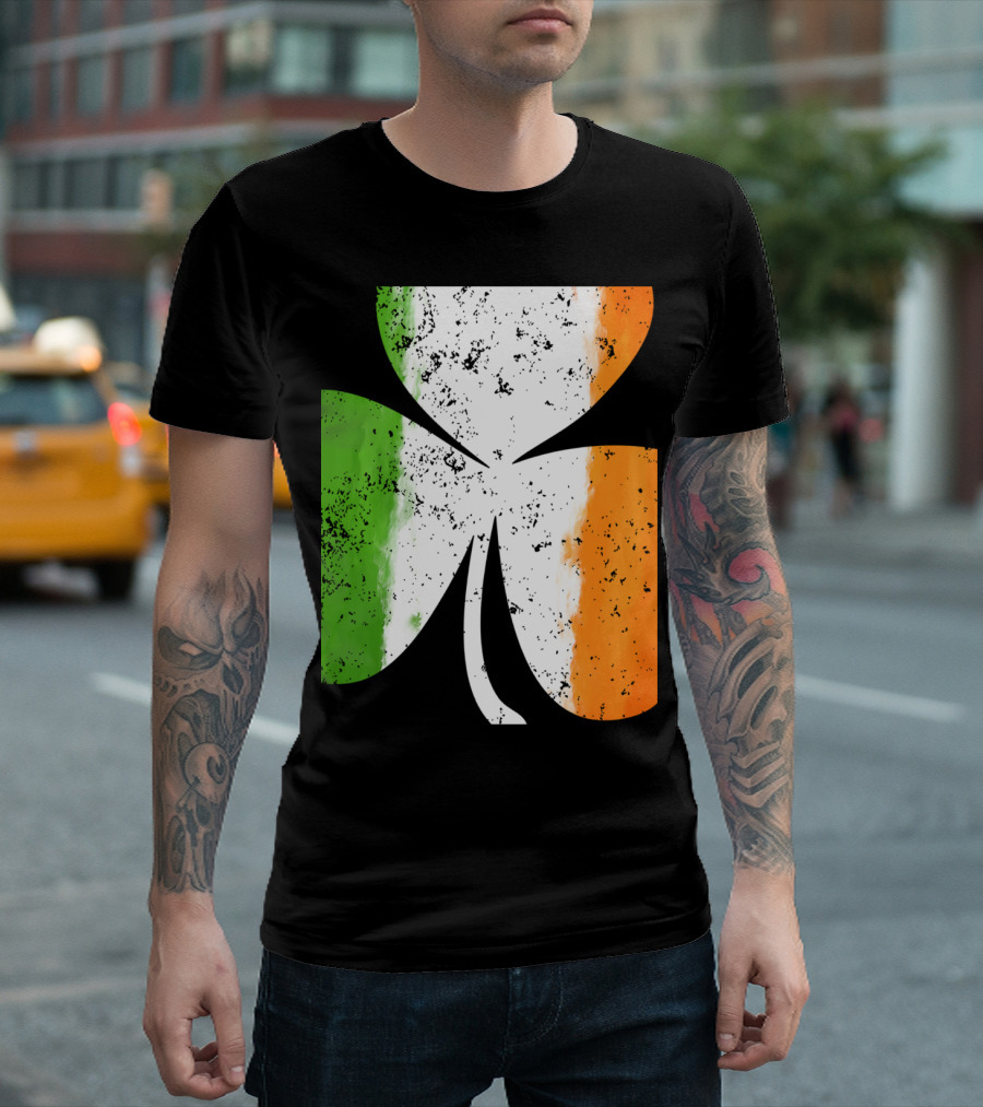 Donnelly Irish Shamrock St Patri with Green White Orange Irish Flag Colors T-Shirt