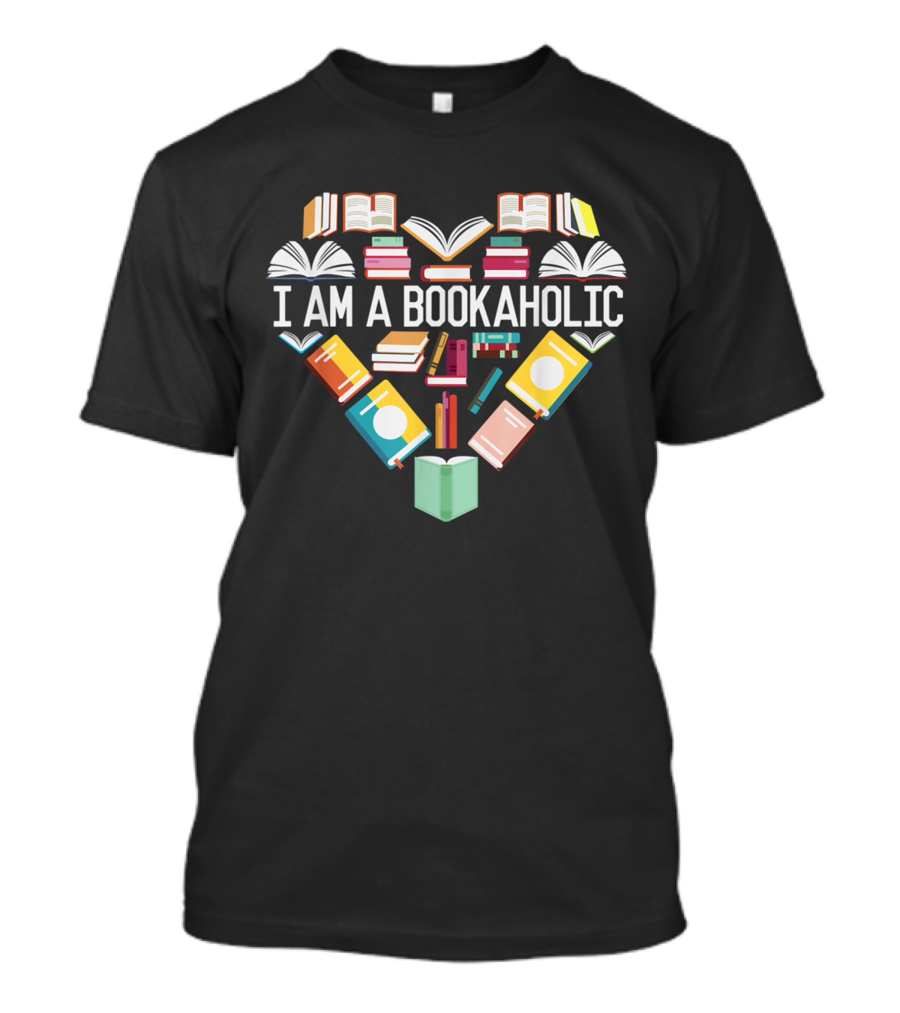 Heart Of Books I Am A Bookaholic Book Lover Reading T-Shirt