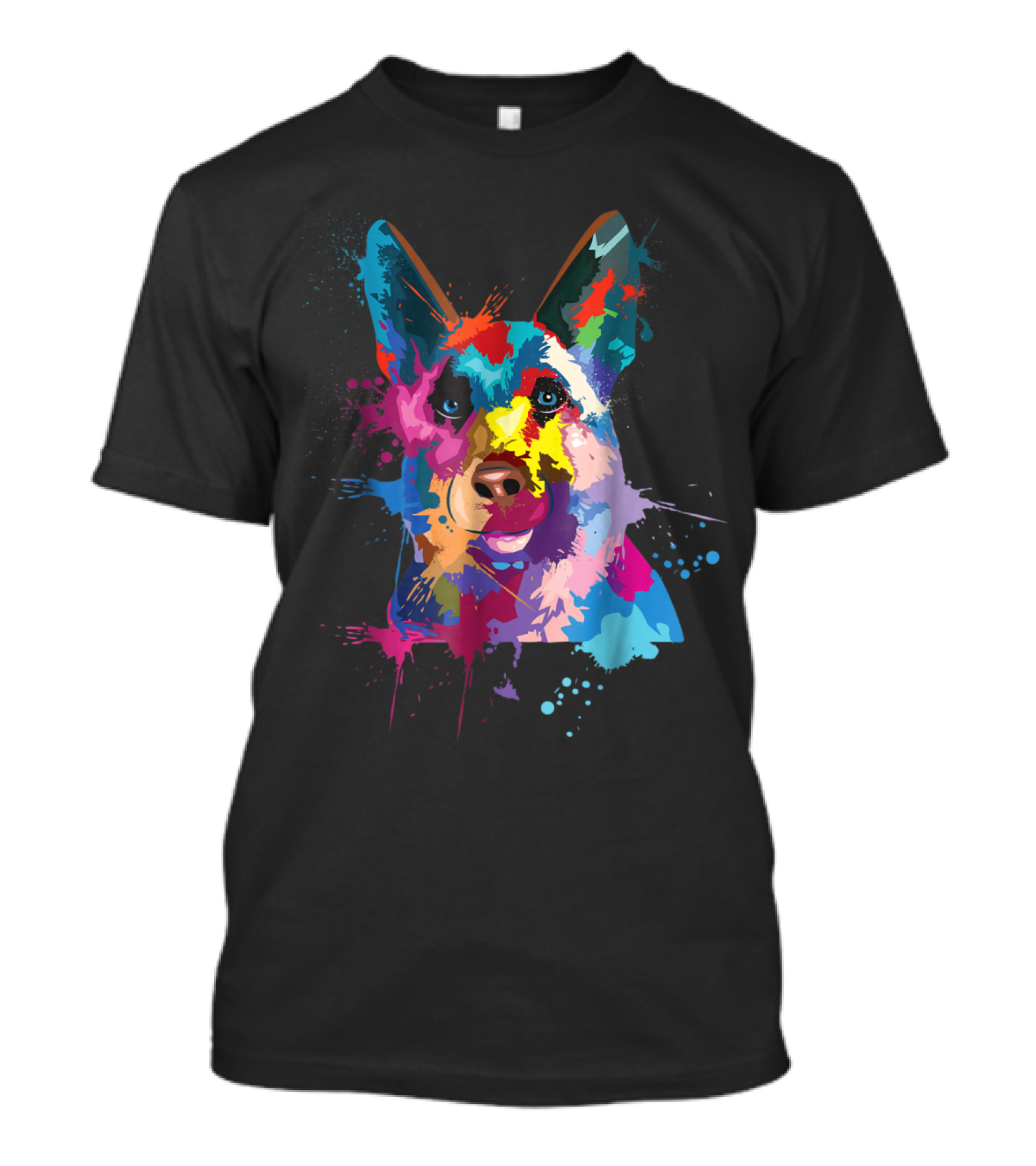 German Shepherd Dog Colorful Splash T-Shirt