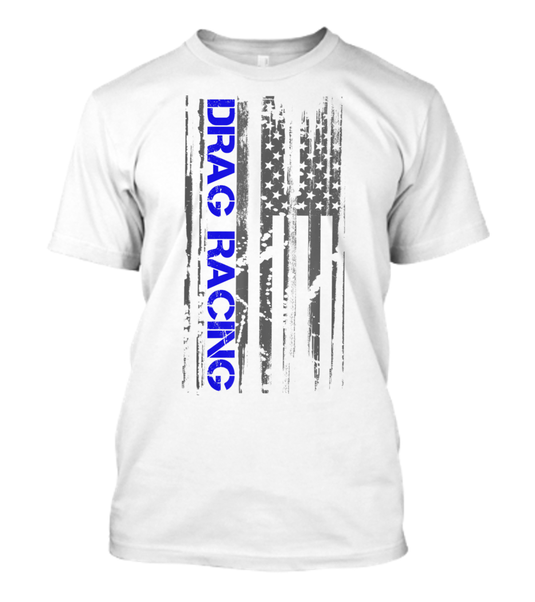 Drag Racing Patriotic American Flag T-Shirt