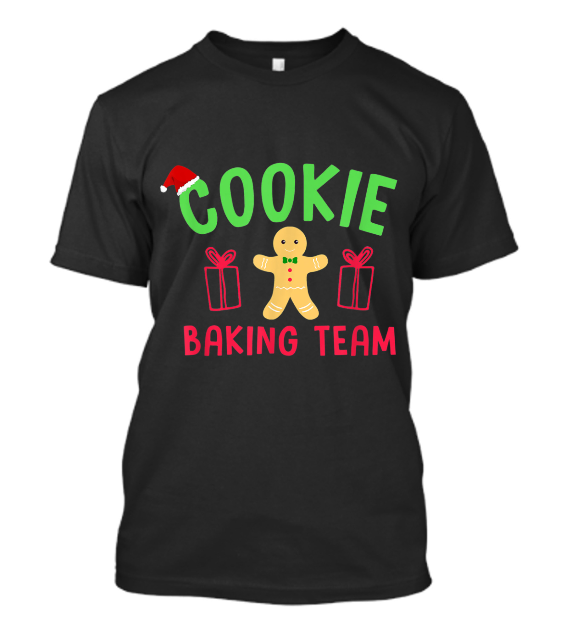Christmas Women Kids Cookie Baking Team Gingerbread Santa Hat Gifts T-Shirt