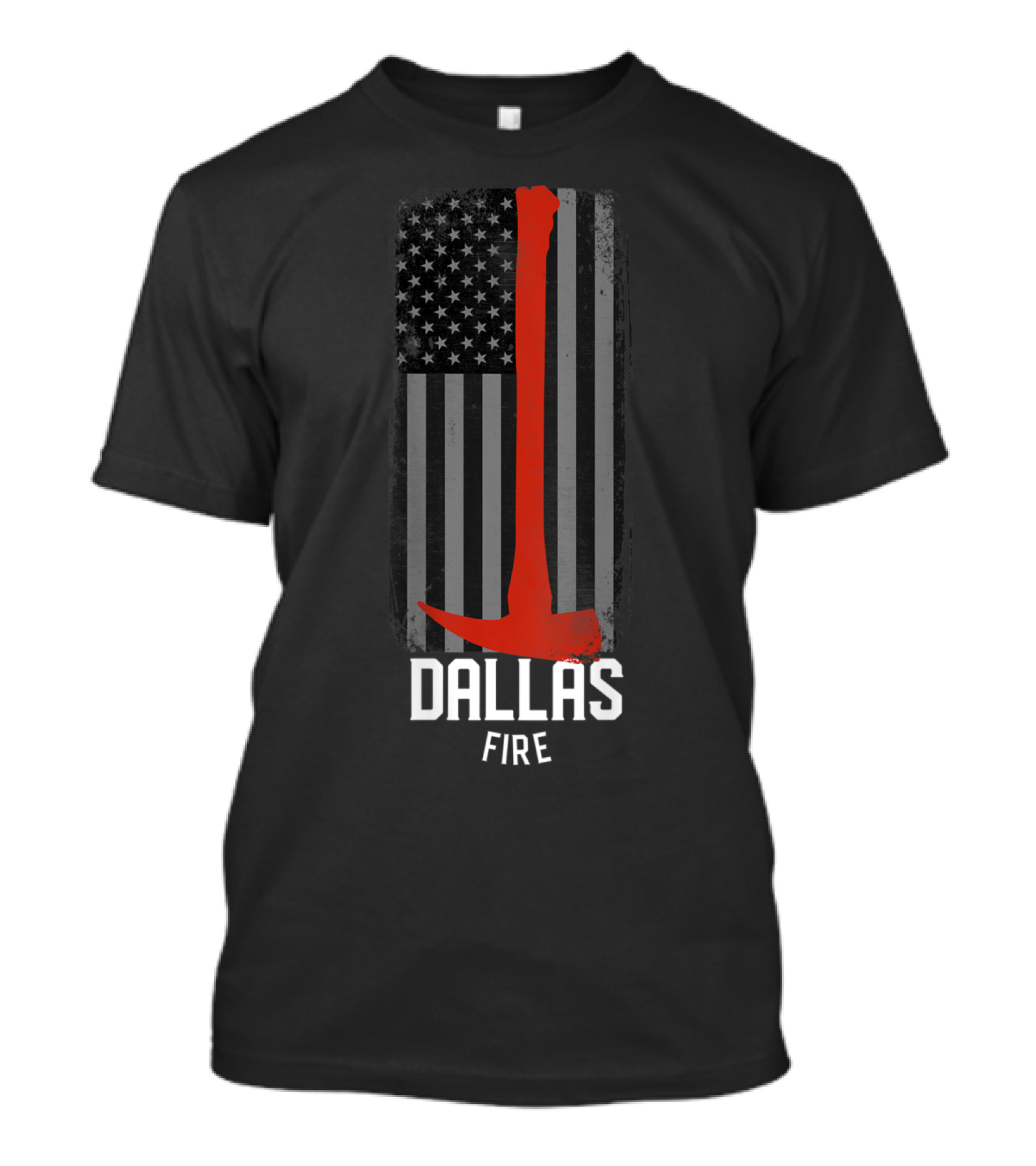 Dallas Fire Department Texas Fire Axe American Flag T-Shirt