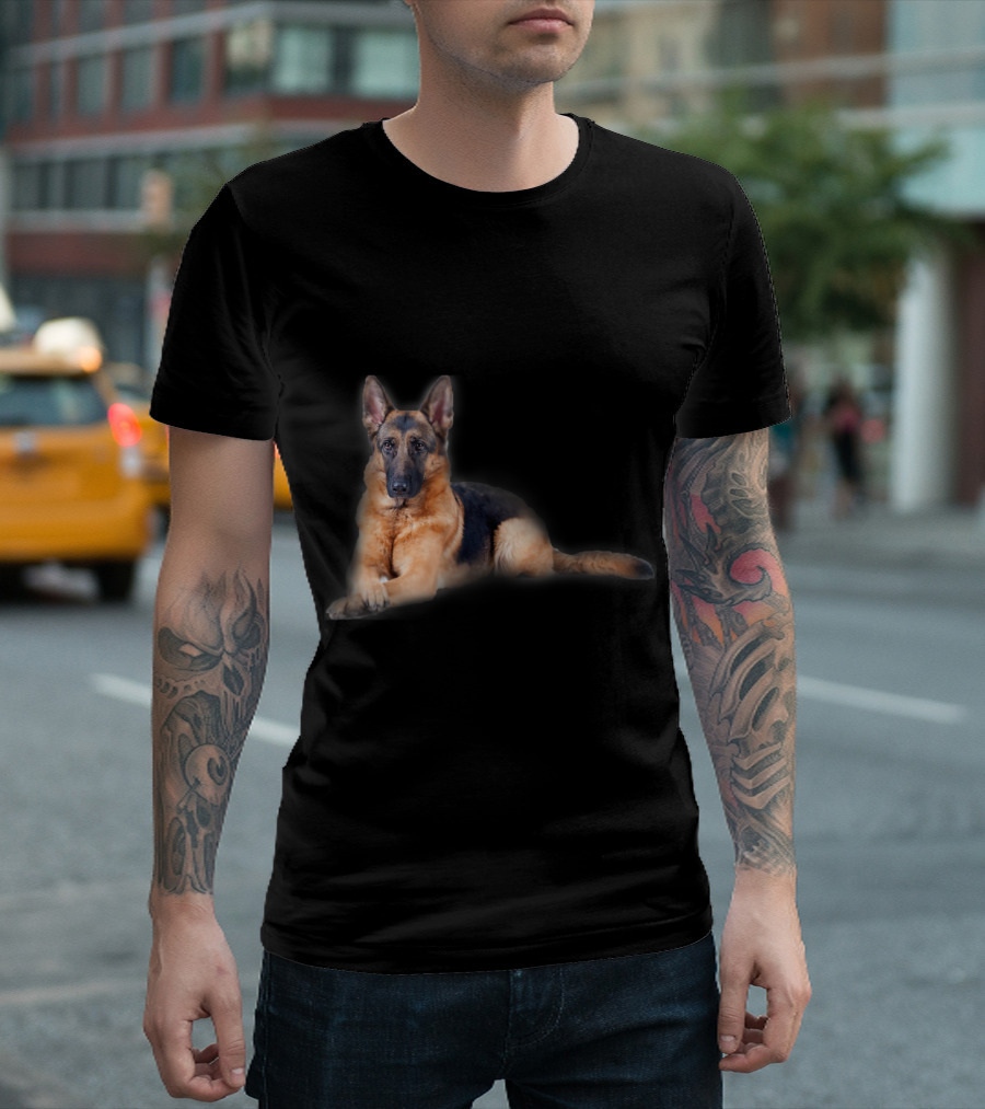 German Shepherd Love Laying Down Majestic Dog T-Shirt