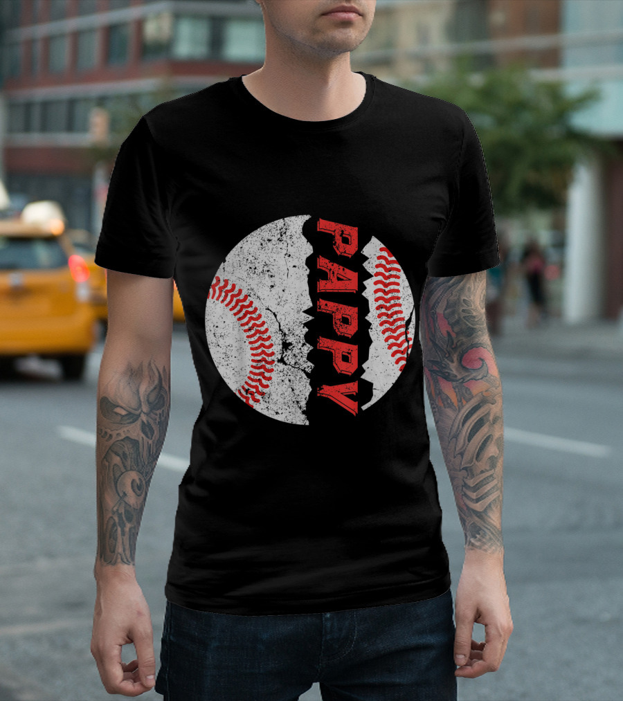 Pappy Vintage Distressed Baseball Softball Fan Gear T-Shirt