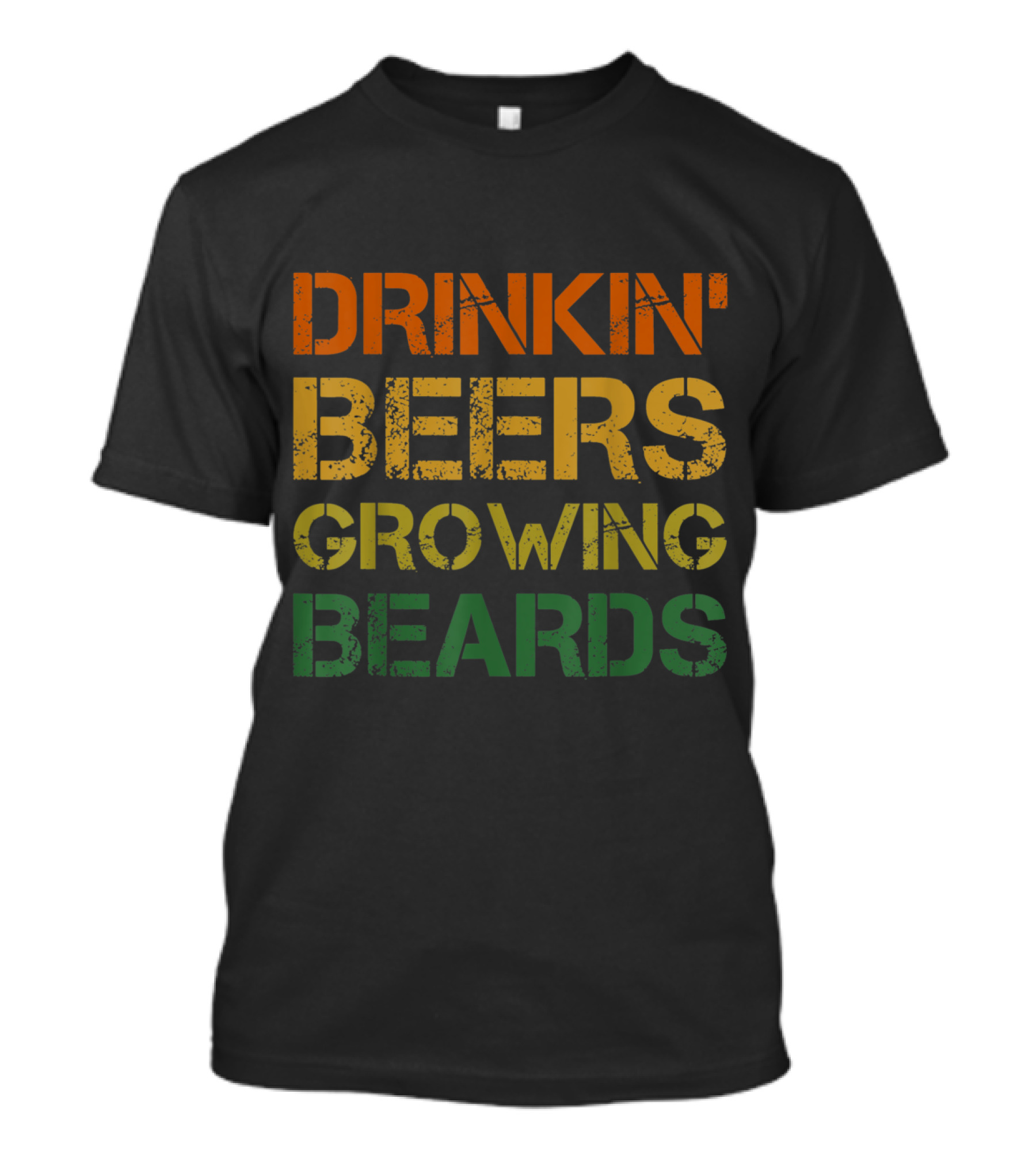 Drinkin' Beers Growing Beards Vintage T-Shirt
