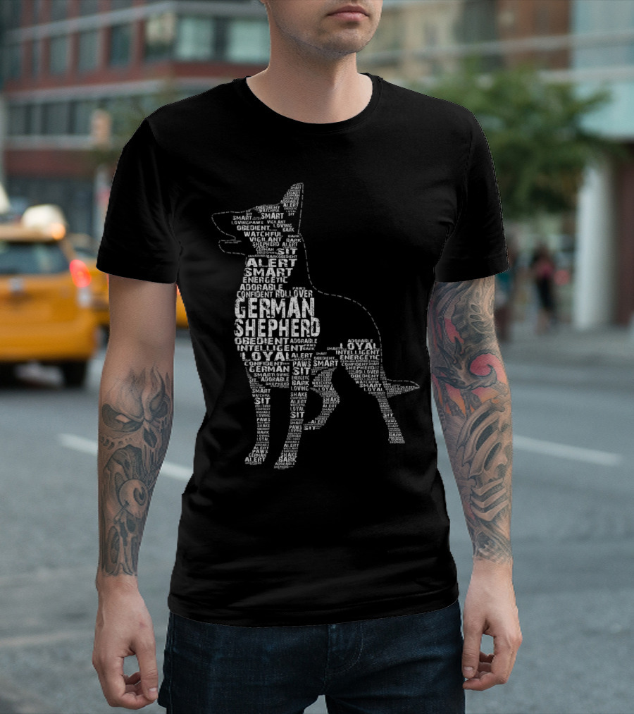 German Shepherd Dog Alert Smart Loyal Obedient Intelligent T-Shirt