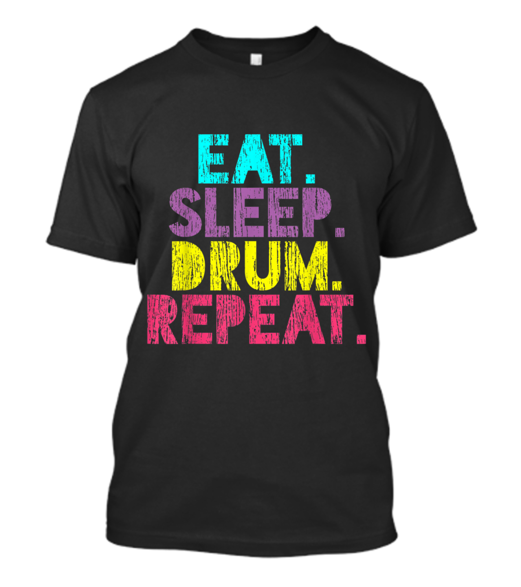 Eat Sleep Drum Repeat Vintage Funny Drummer T-Shirt
