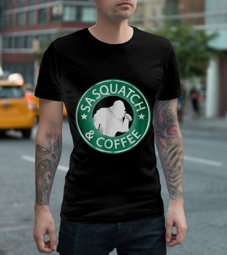 Sasquatch And Coffee Bigfoot T-Shirt