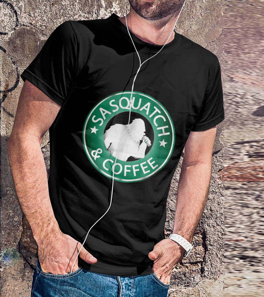 Sasquatch And Coffee Bigfoot T-Shirt