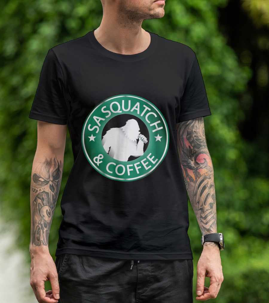 Sasquatch And Coffee Bigfoot T-Shirt