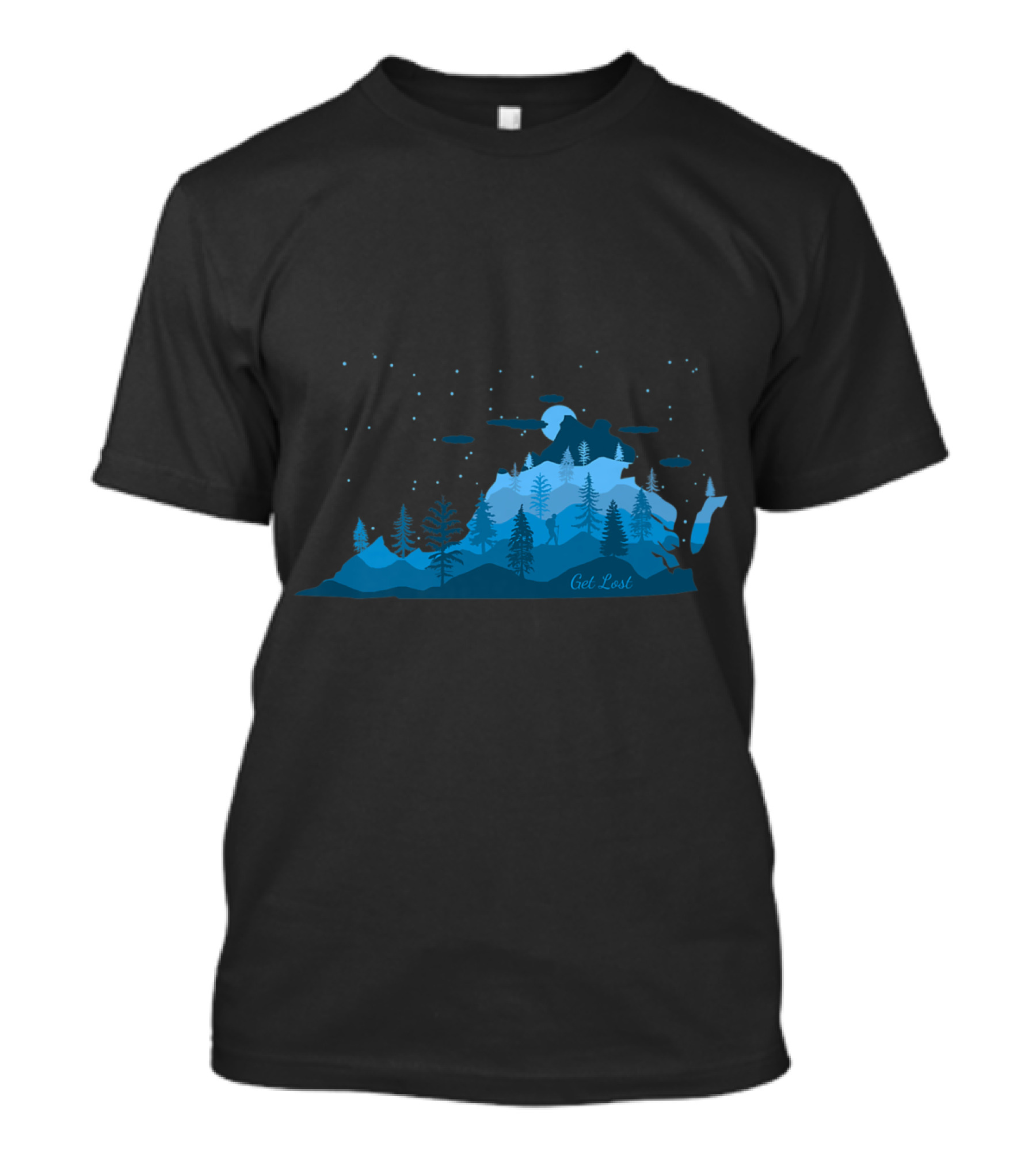 Get Lost Blue Ridge Mountain Hiking VA Nature Adventure T-Shirt