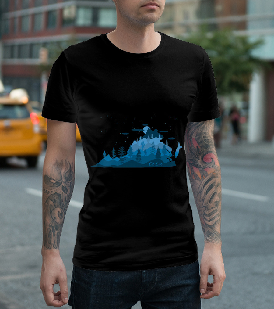 Get Lost Blue Ridge Mountain Hiking VA Nature Adventure T-Shirt