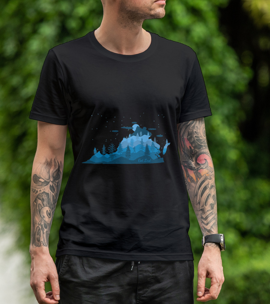 Get Lost Blue Ridge Mountain Hiking VA Nature Adventure T-Shirt