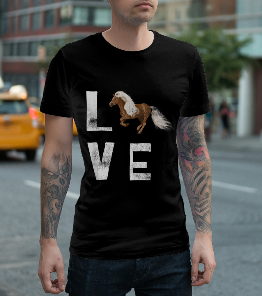 Girls Love Horses Falabella Miniature Love T-Shirt
