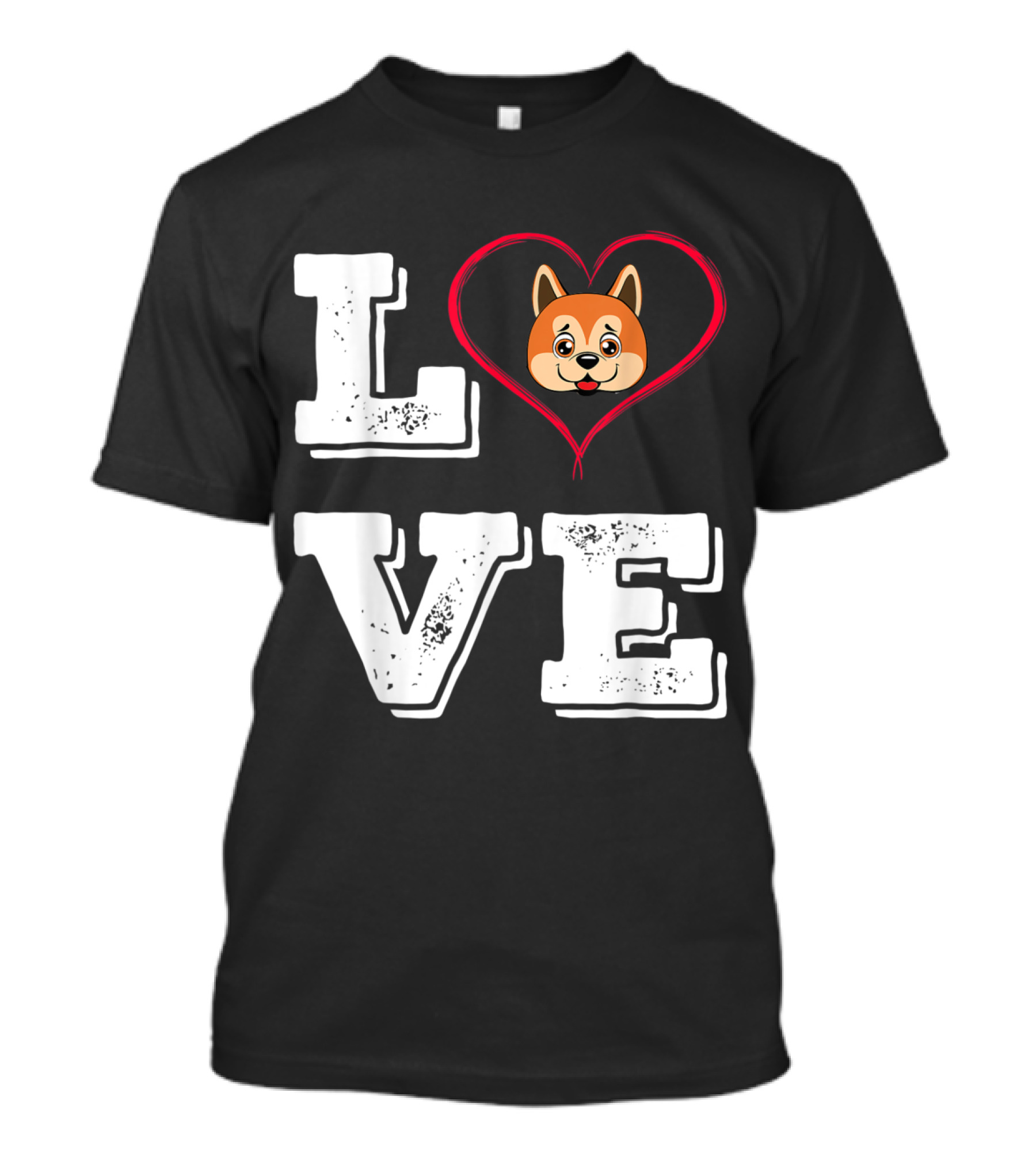 LOVE Akita Dog Heart T-Shirt