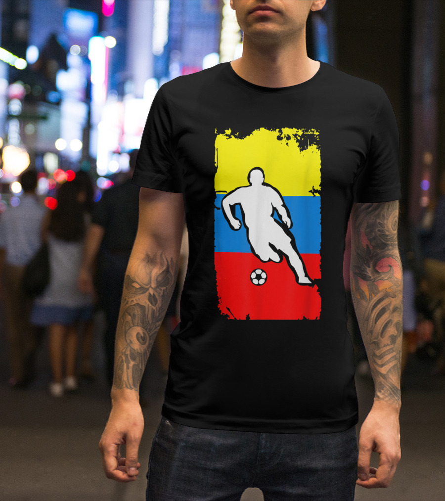 Colombia Soccer Jersey Colombian Flag Football T-Shirt