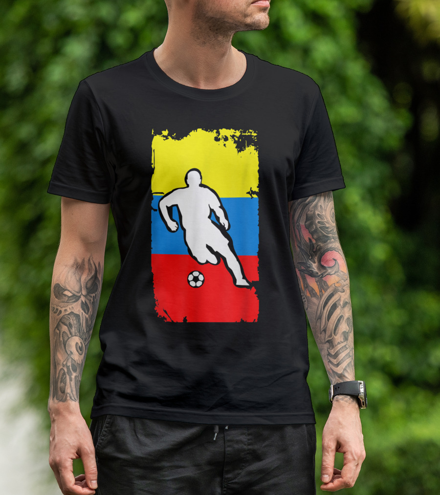 Colombia Soccer Jersey Colombian Flag Football T-Shirt