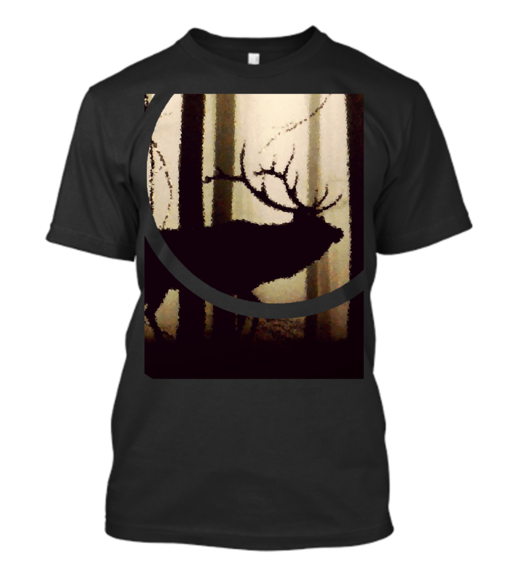 Elk Silhouette With Colorado Flag Elements And Hunting T-Shirt