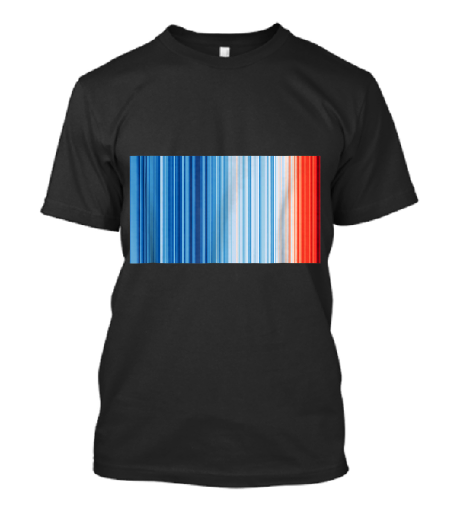 Global Warming Blue Red Stripe Pattern Climate Change Temperature Stripes T-Shirt