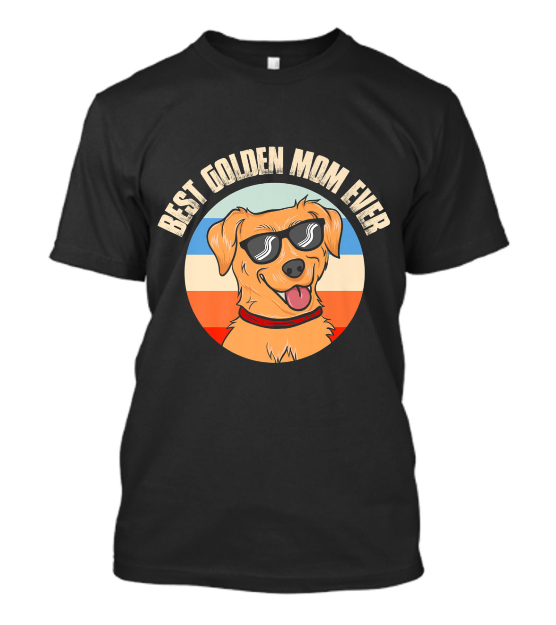 Best Golden Mom Ever Sunglasses Retro Dog T-Shirt