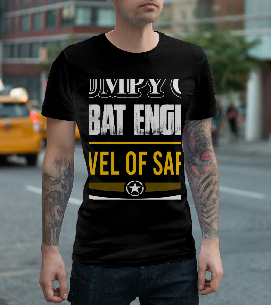 Grumpy Combat Engineer Zero Level Of Safety Star T-Shirt