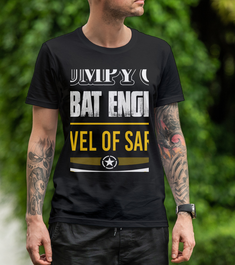 Grumpy Combat Engineer Zero Level Of Safety Star T-Shirt