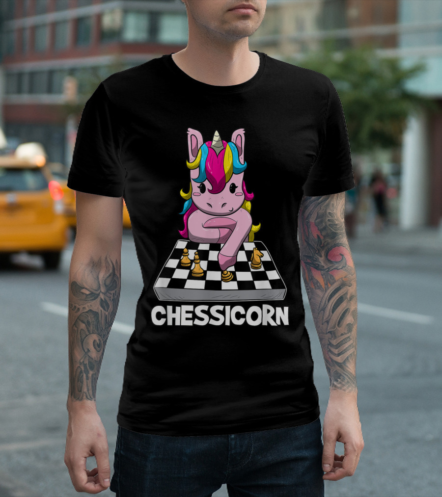 Chessicorn Funny Chess Player Unicorn Che Game T-Shirt