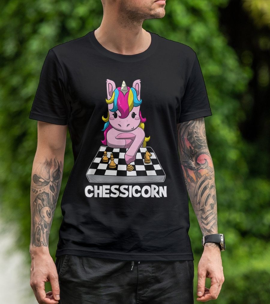 Chessicorn Funny Chess Player Unicorn Che Game T-Shirt
