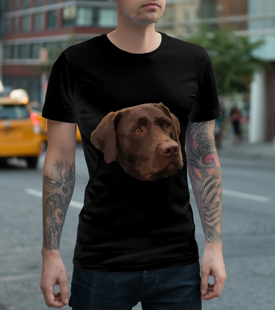 Chocolate Labrador Retriever Head T-Shirt