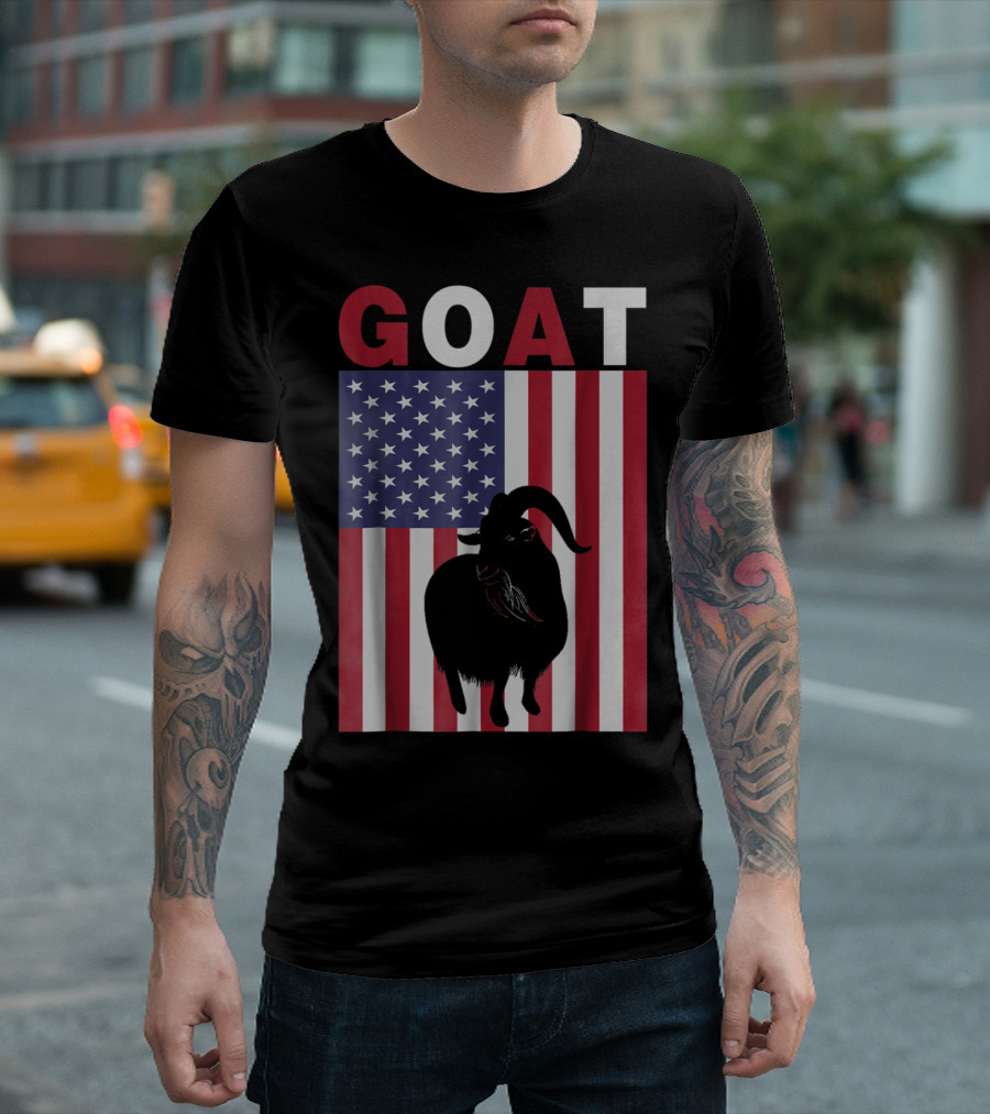 GOAT American Flag with Goat T-Shirt