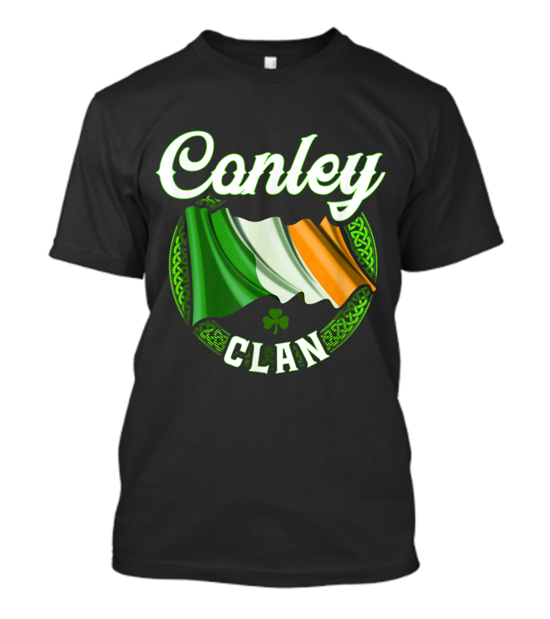 Conley Clan Irish Flag Shamrock Heritage T-Shirt