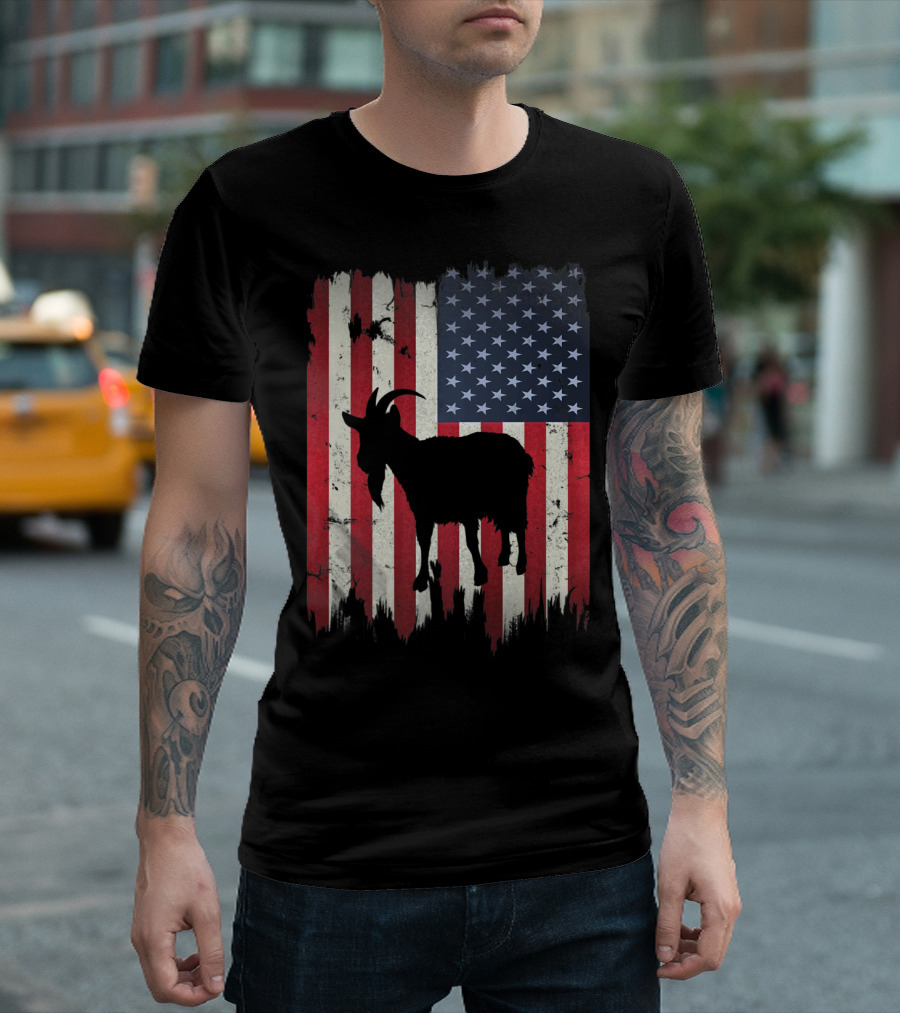 GOAT USA American Flag T-Shirt