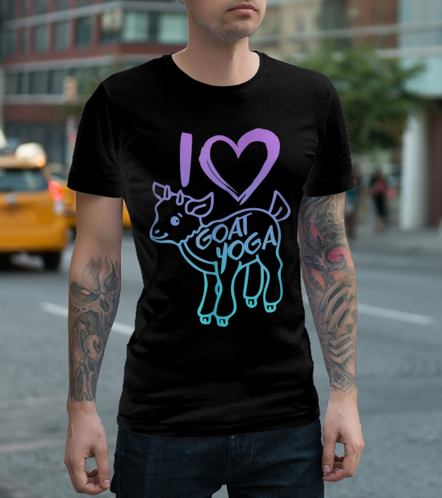 I Love Goat Yoga Cute Goat T-Shirt