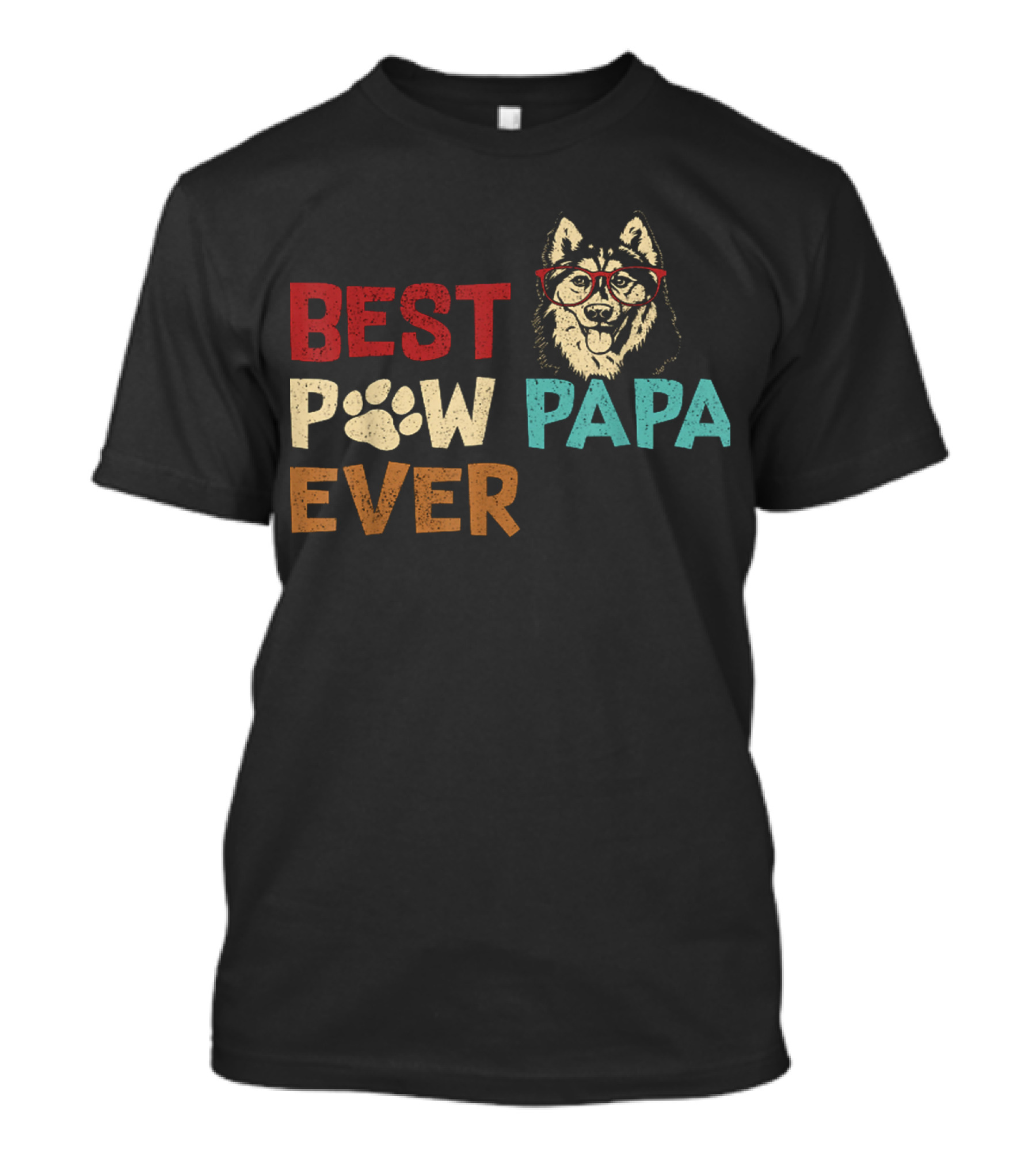 Best Paw Husky Papa Ever T-Shirt