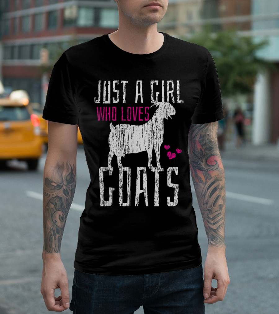 Just a Girl Who Loves Goats Farm Farmer T-Shirt