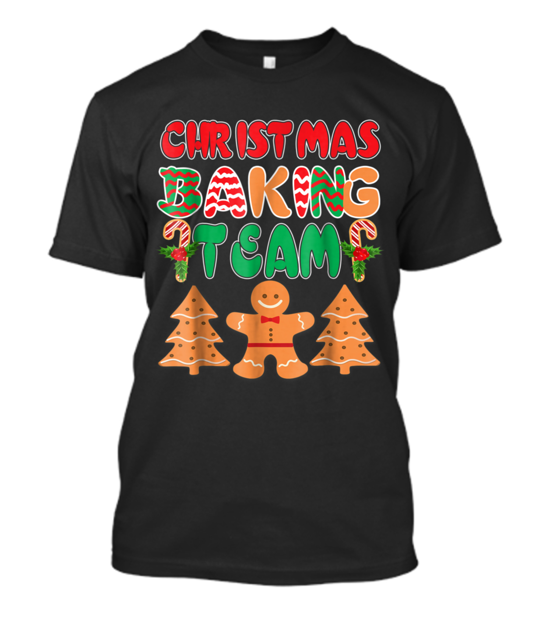 Christmas Baking Team Cookie Gingerbread Trees T-Shirt