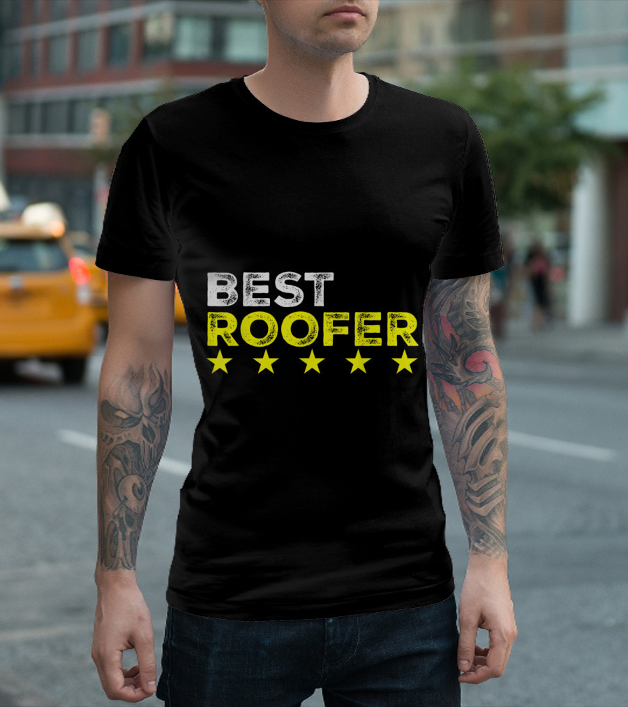 Best Roofer Five-Star Profession Job Nam Recognition T-Shirt