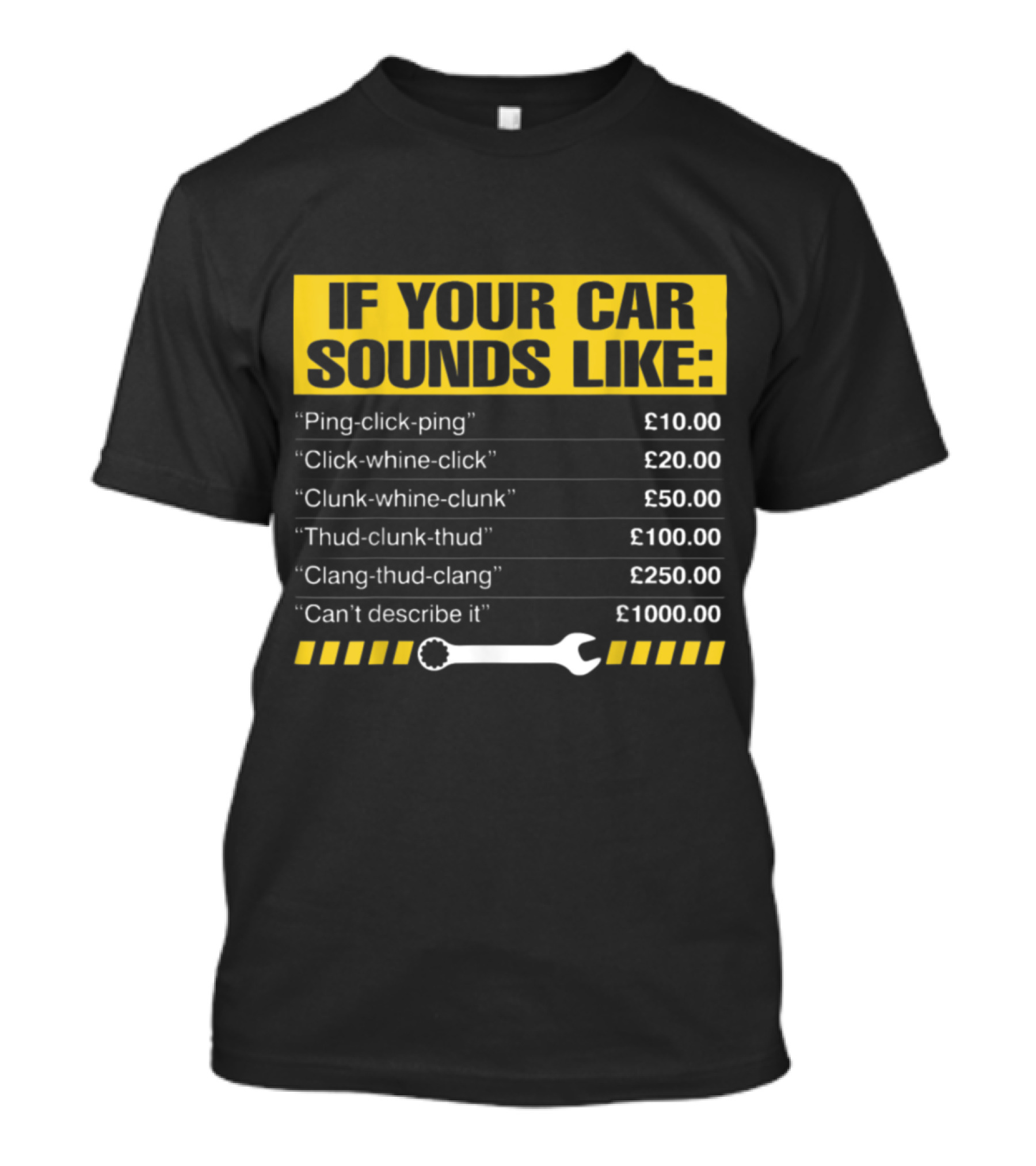 If Your Car Sounds Like Ping Click Clunk Thud Clang Prices List T-Shirt