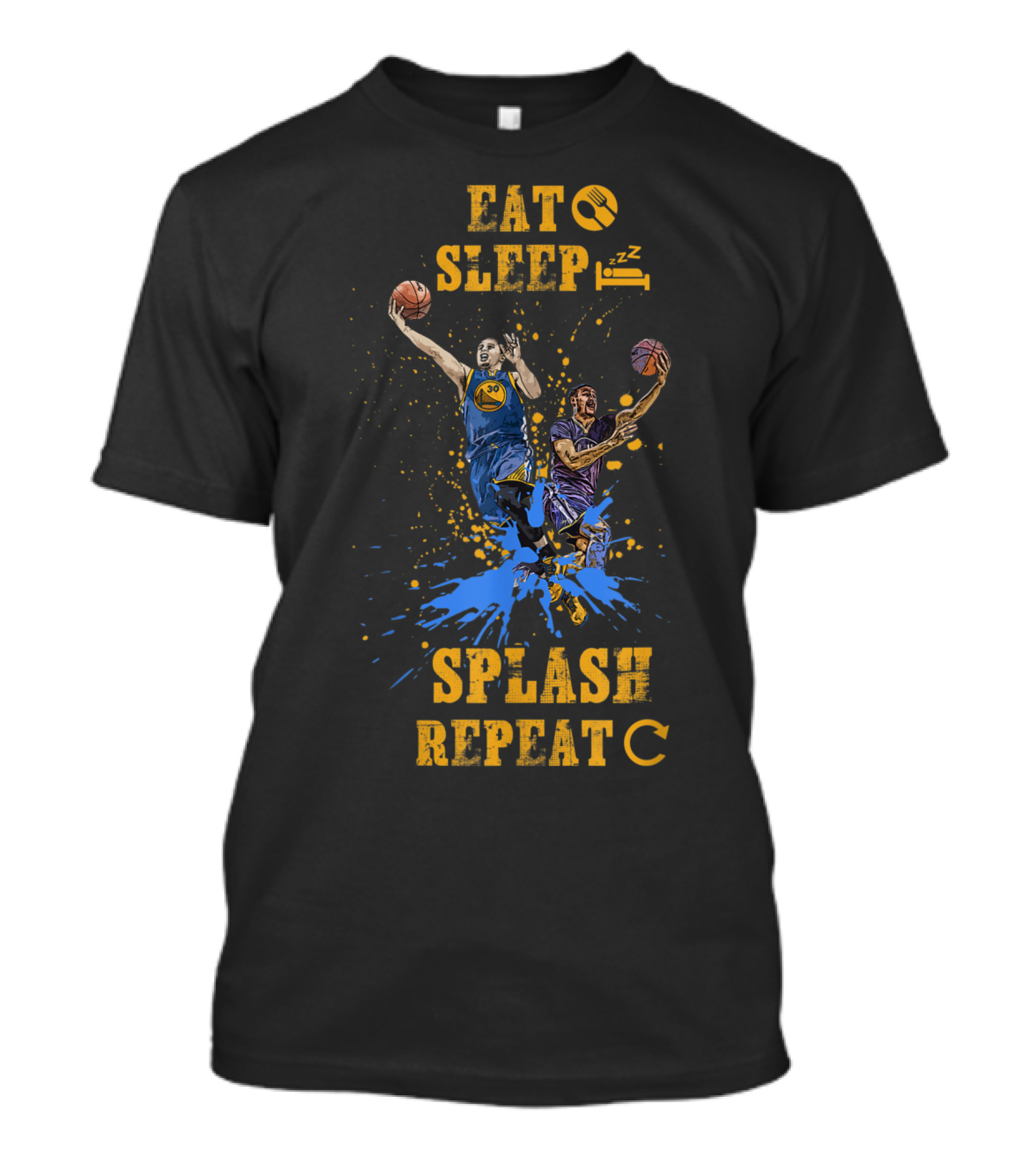 Eat Sleep Splash Repeat Golden State Basketball Players Action T-Shirt