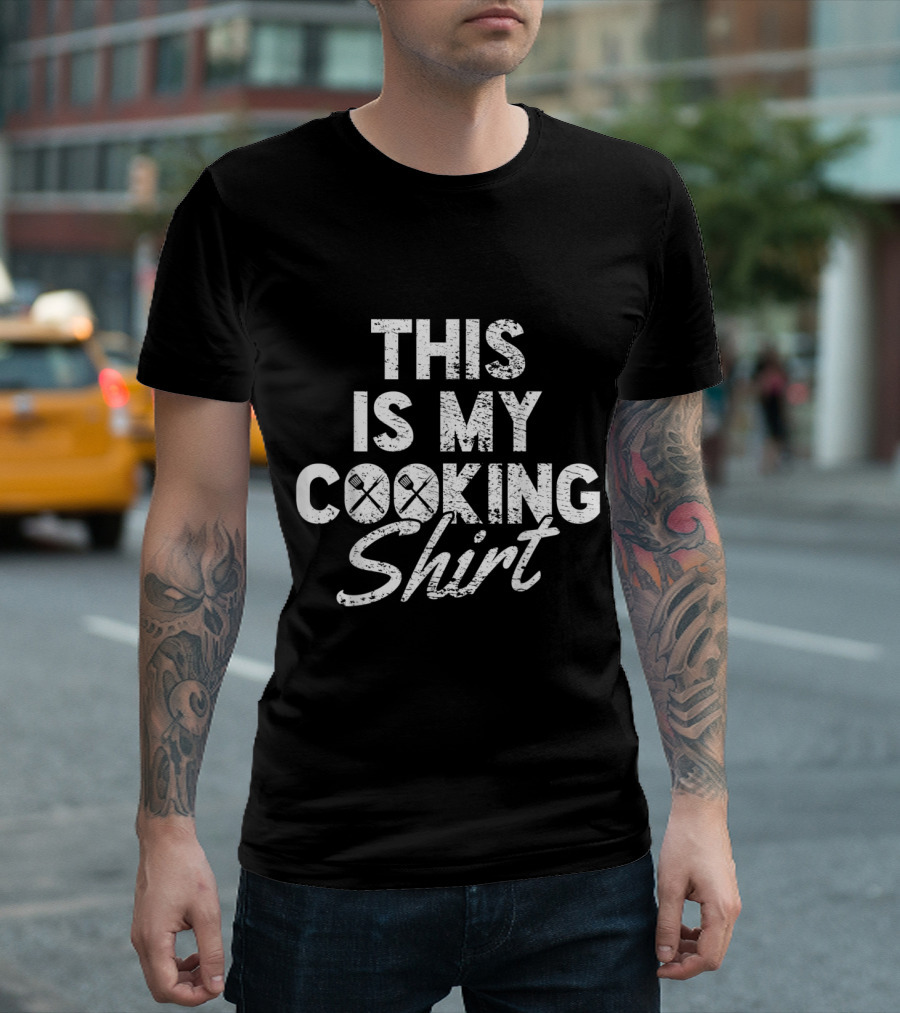 This Is My Cooking Shirt Chef Cook Kitchen Utensils T-Shirt